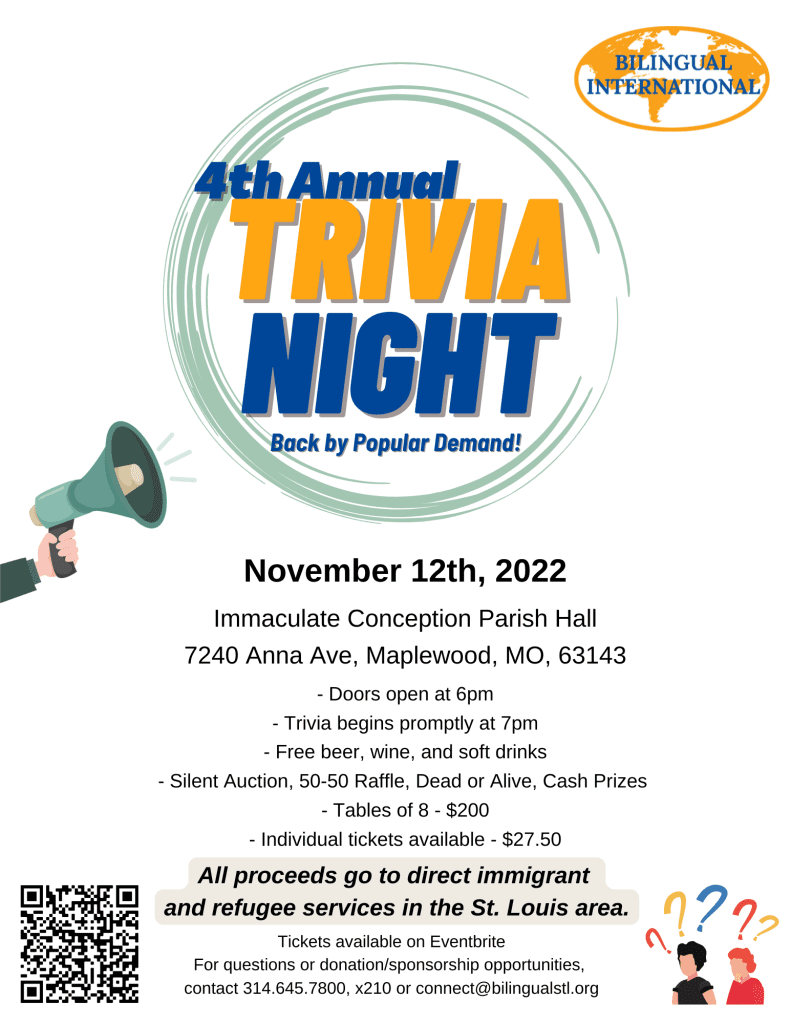 Trivia Night Returns! – November 12, 2022